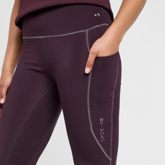 Womens Sporty Sue Full Seat Riding Tights Dark Berry