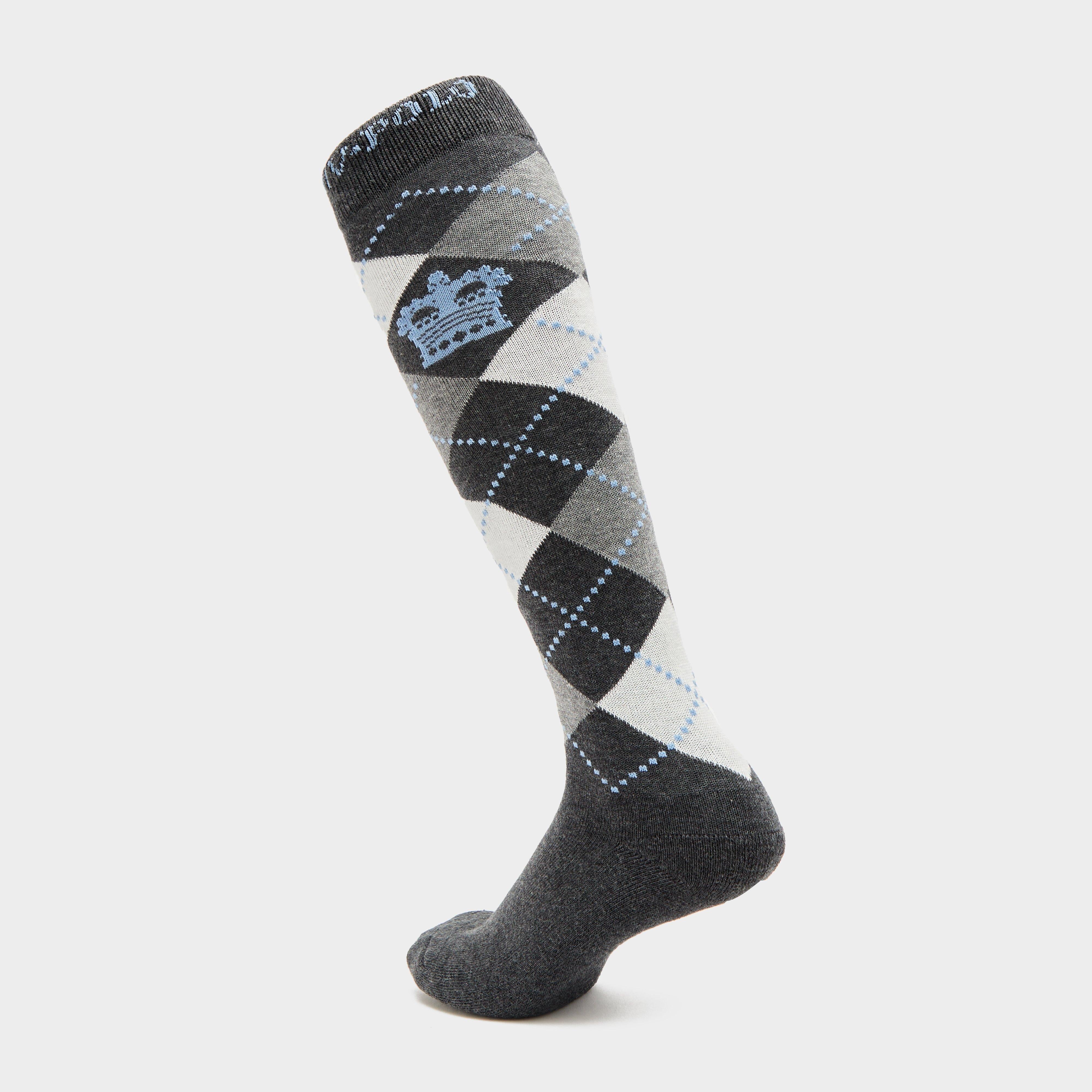 Argyle Socks Grey Soft Blue