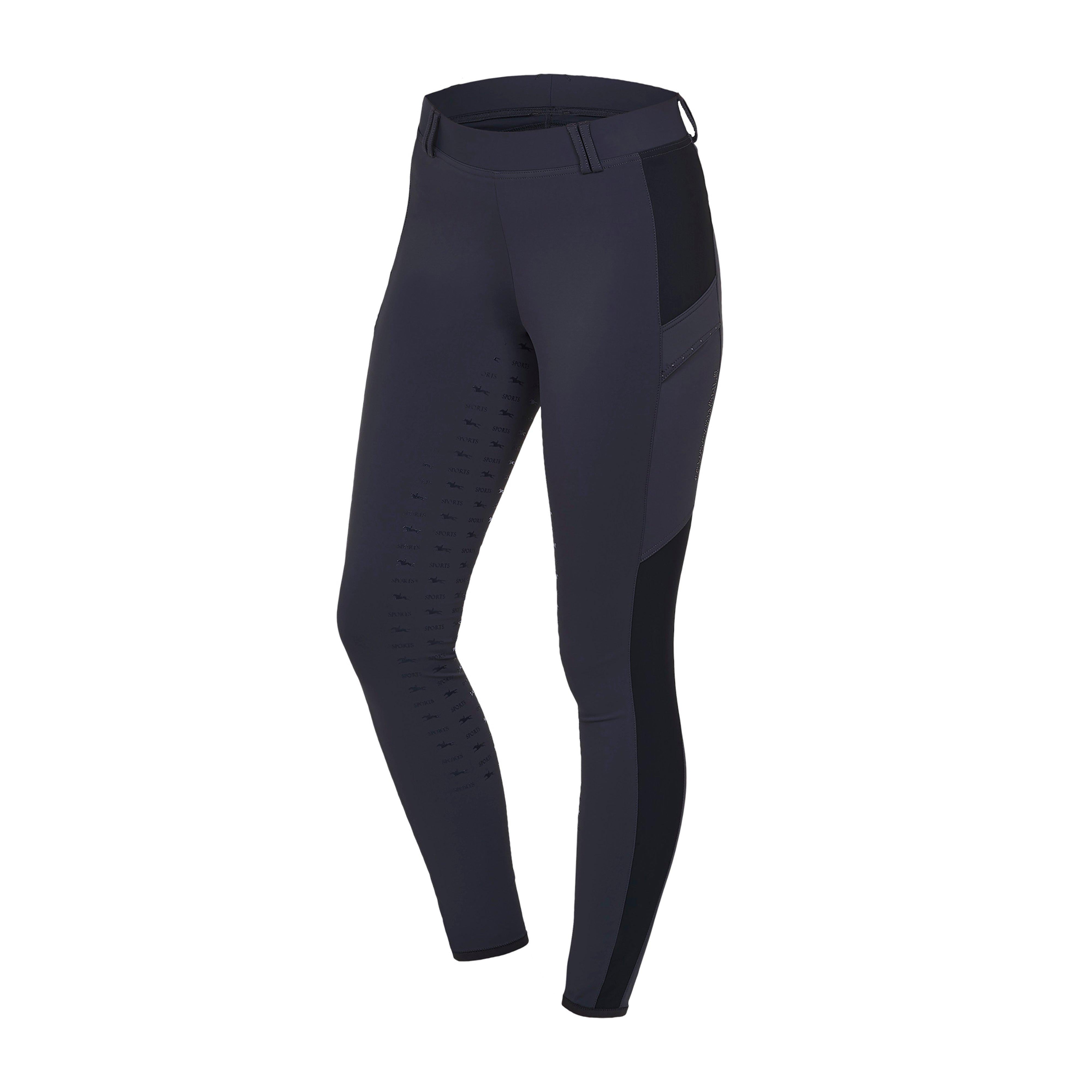 Womens Comfy Full Seat Riding Tights Dark Blue