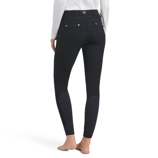 Womens Tri Factor Grip Knee Patch Breeches Black