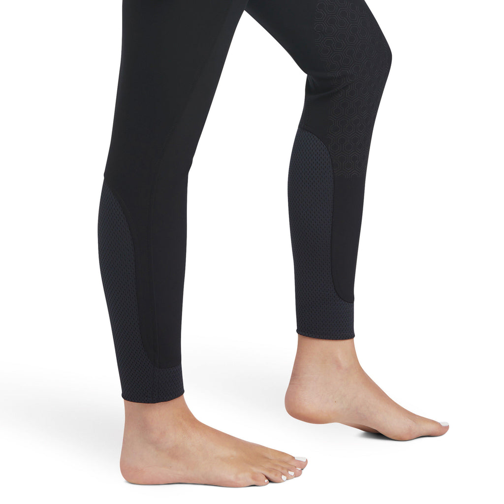 Womens Tri Factor Grip Knee Patch Breeches Black