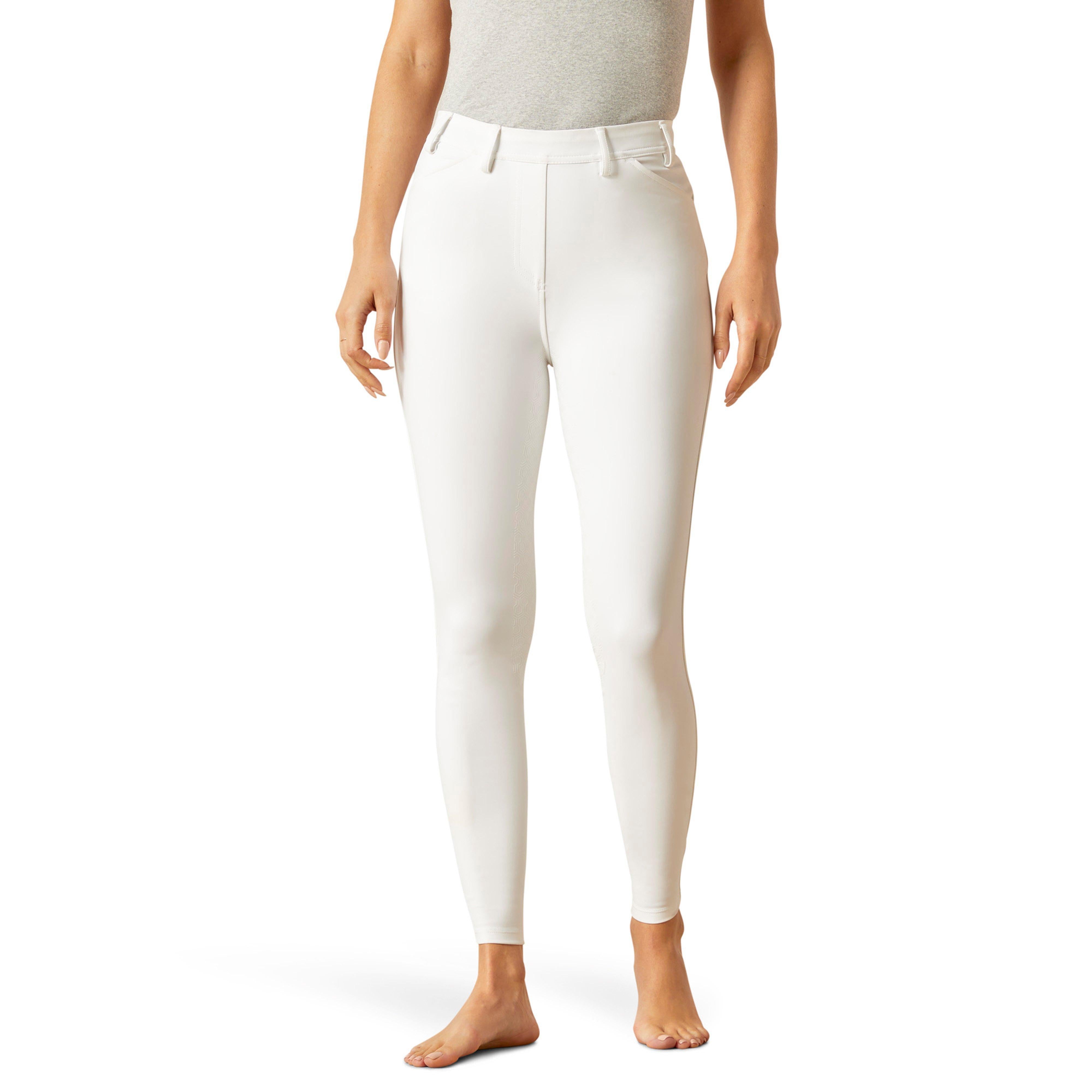 Womens Tri Factor Full Seat Riding Tights White
