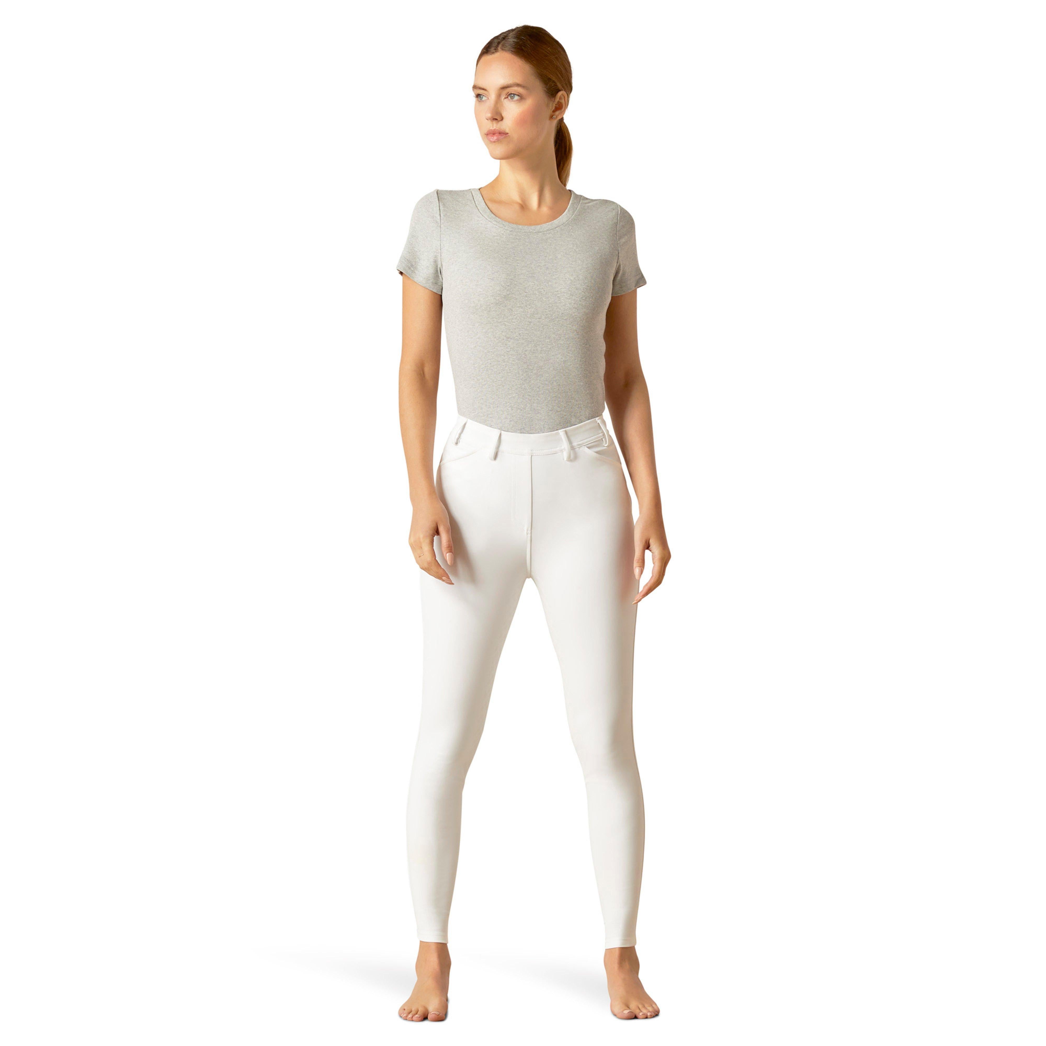 Womens Tri Factor Full Seat Riding Tights White
