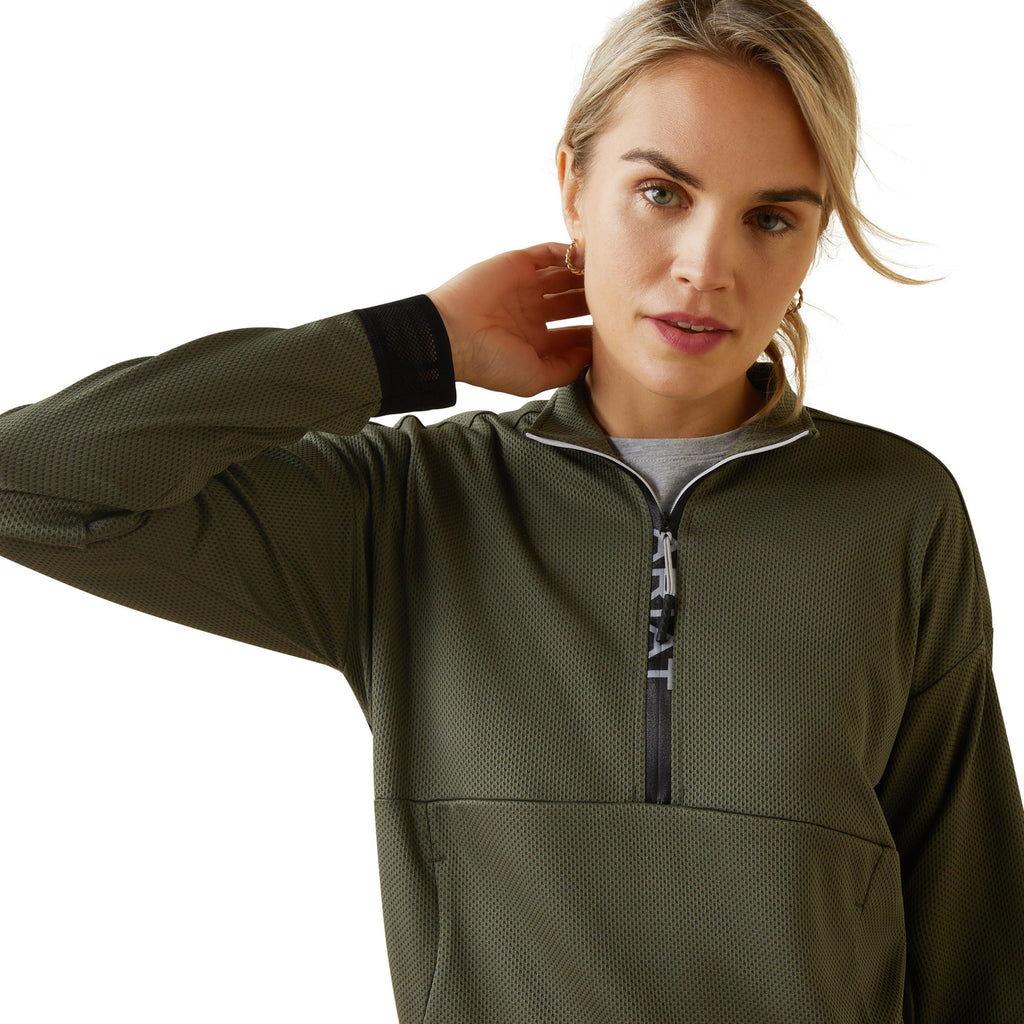 Womens Breathe 1/2 Zip Sweatshirt Beetle
