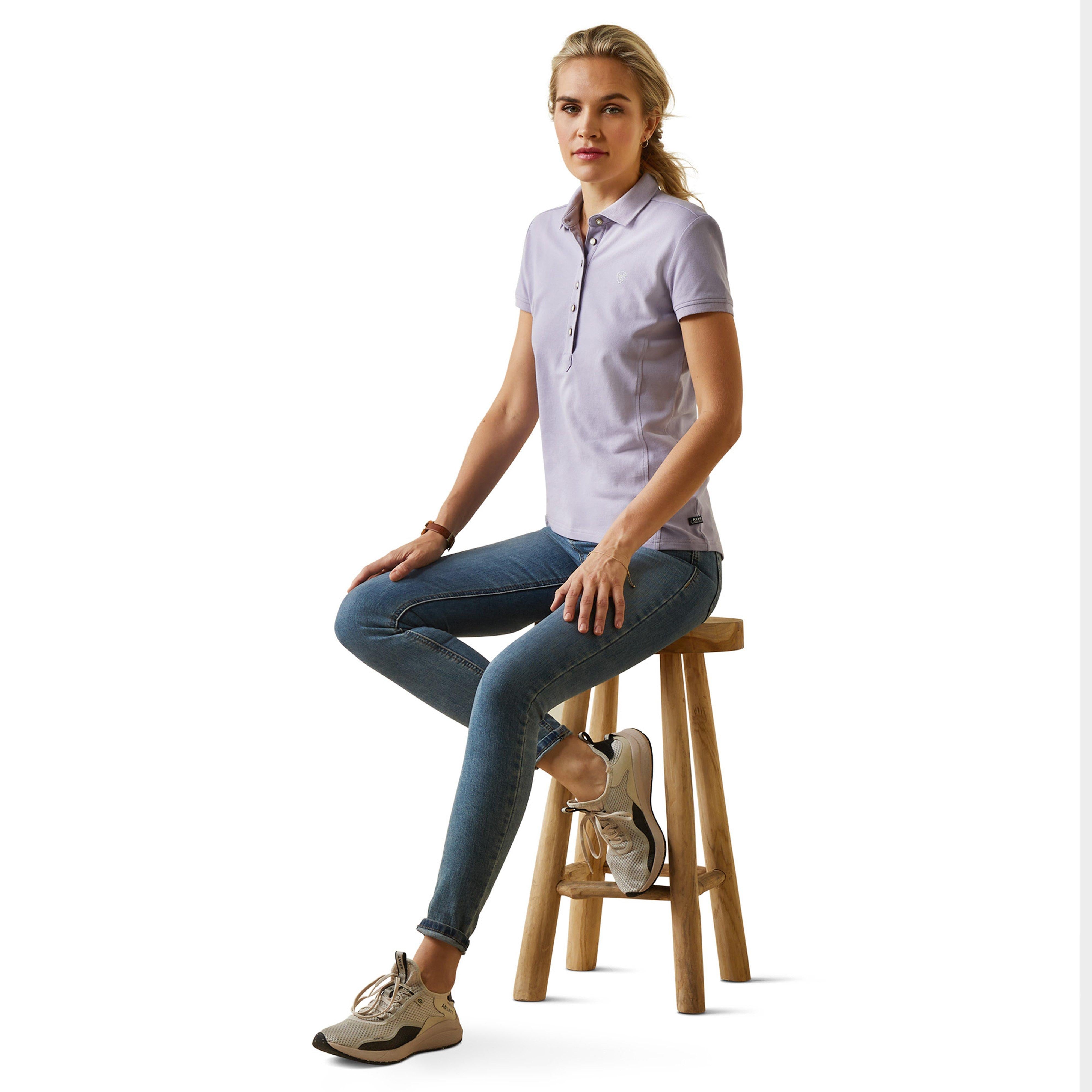 Womens Prix 2.0 Short Sleeved Polo Shirt Heirloom Lilac