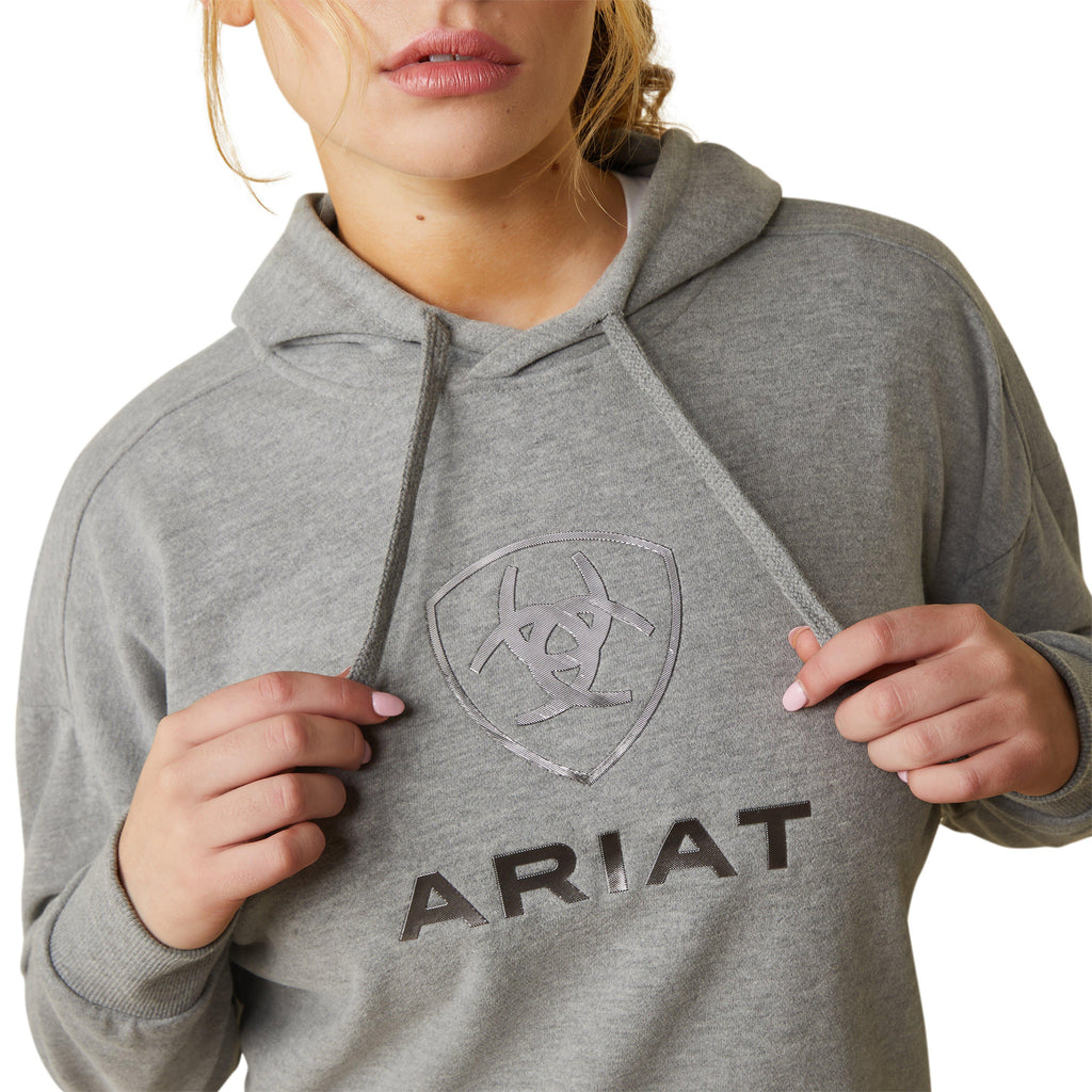 Womens Just Hoodie Heather Grey