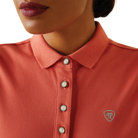 Womens Prix 2.0 Sleeveless Polo Shirt Burnt Sienna