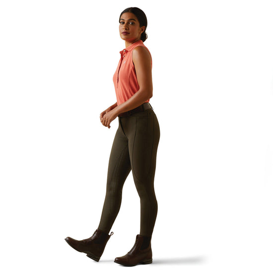 Womens Prix 2.0 Sleeveless Polo Shirt Burnt Sienna