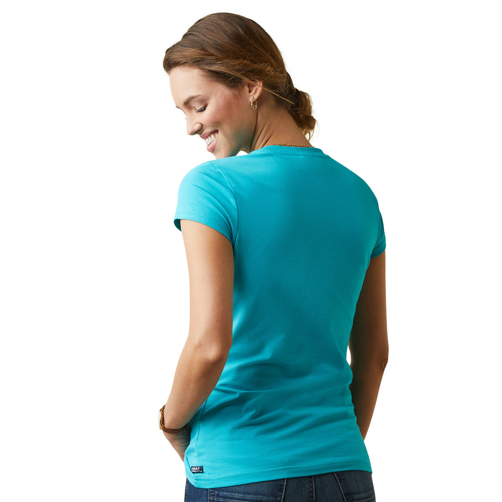 Womens Toile Dogs T-Shirt Viridian Green