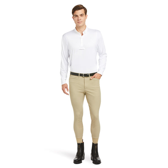 Mens TEK Long Sleeved Show Shirt White