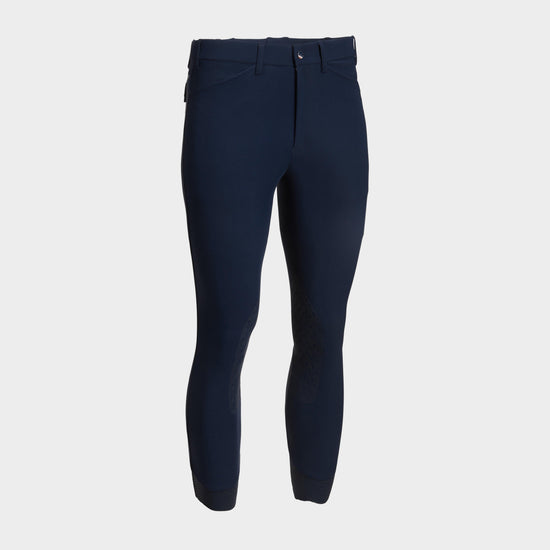 Mens Tri Factor Grip Knee Patch Breeches Navy