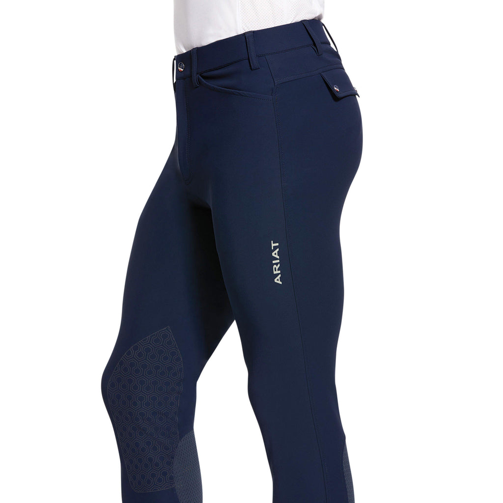 Mens Tri Factor Grip Knee Patch Breeches Navy
