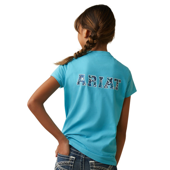 Kids Varsity Camo T-Shirt Maui Blue