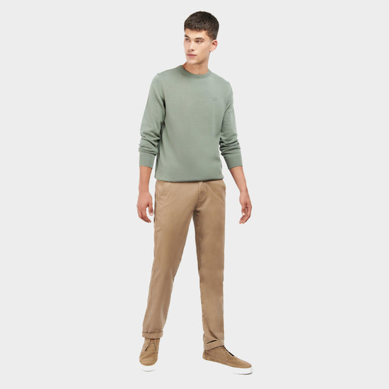 Mens Pima Cotton Crew Neck Sweater Agave Green
