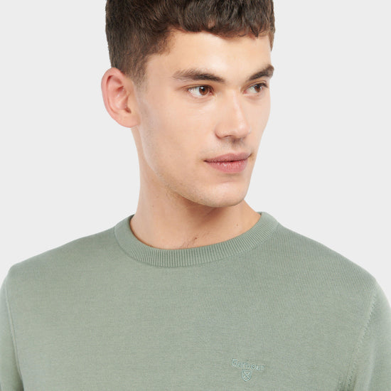 Mens Pima Cotton Crew Neck Sweater Agave Green