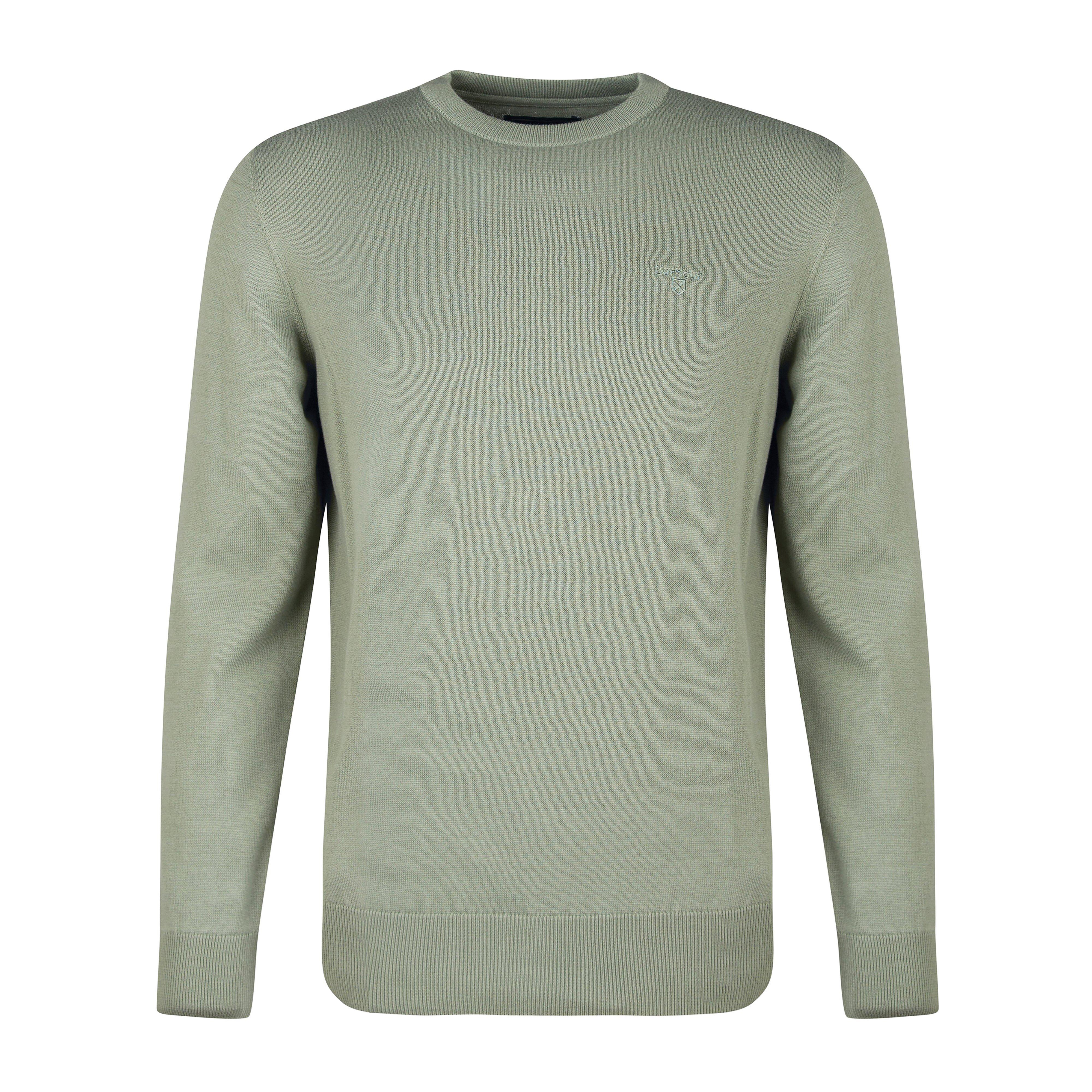 Mens Pima Cotton Crew Neck Sweater Agave Green
