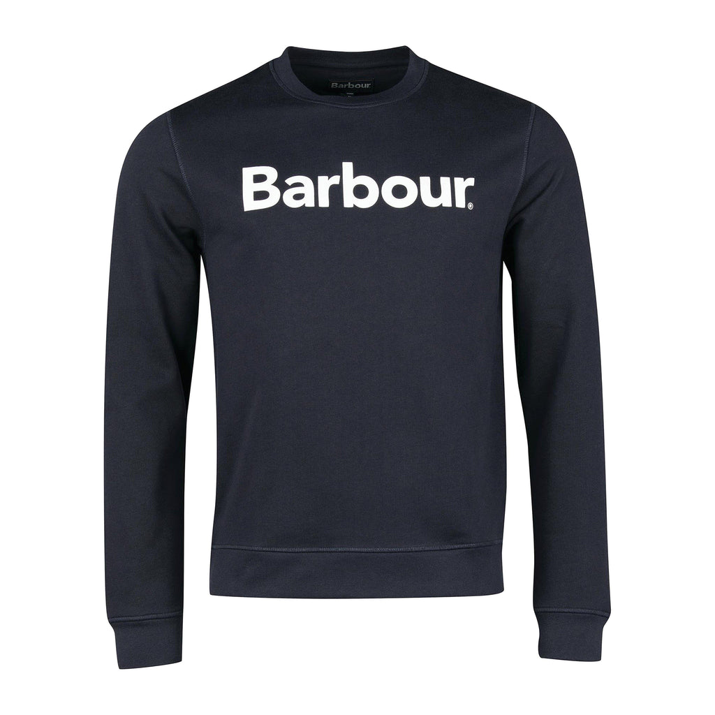 Mens Logo Crew-Neck Sweatshirt Navy