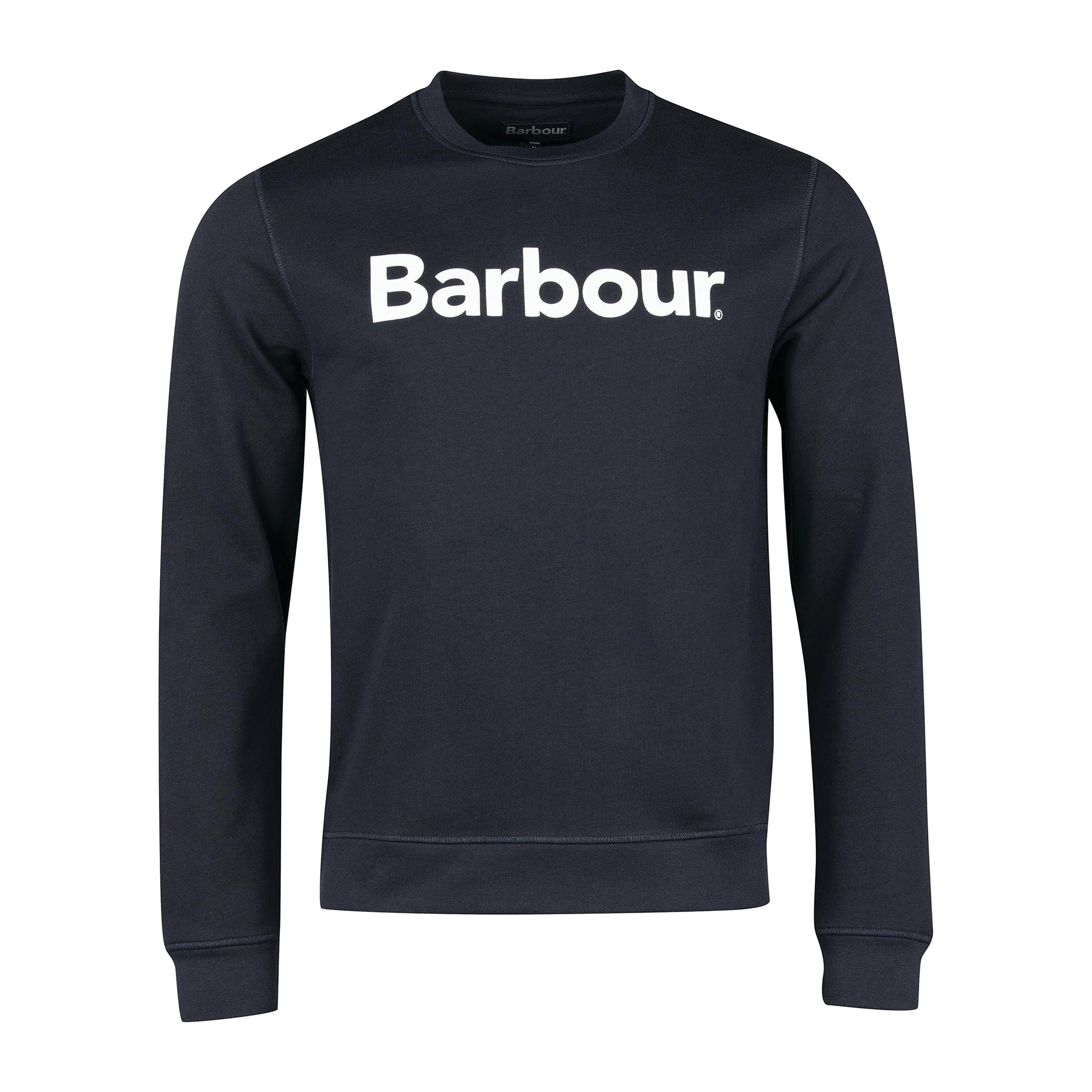 Mens Logo Crew-Neck Sweatshirt Navy