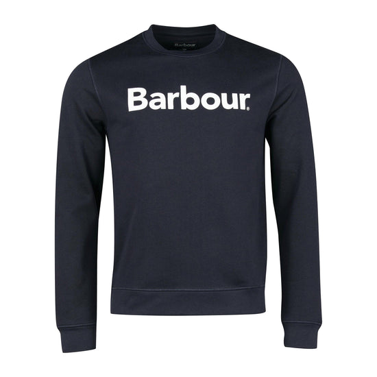 Mens Logo Crew-Neck Sweatshirt Navy