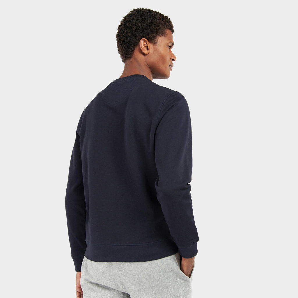 Mens Logo Crew-Neck Sweatshirt Navy