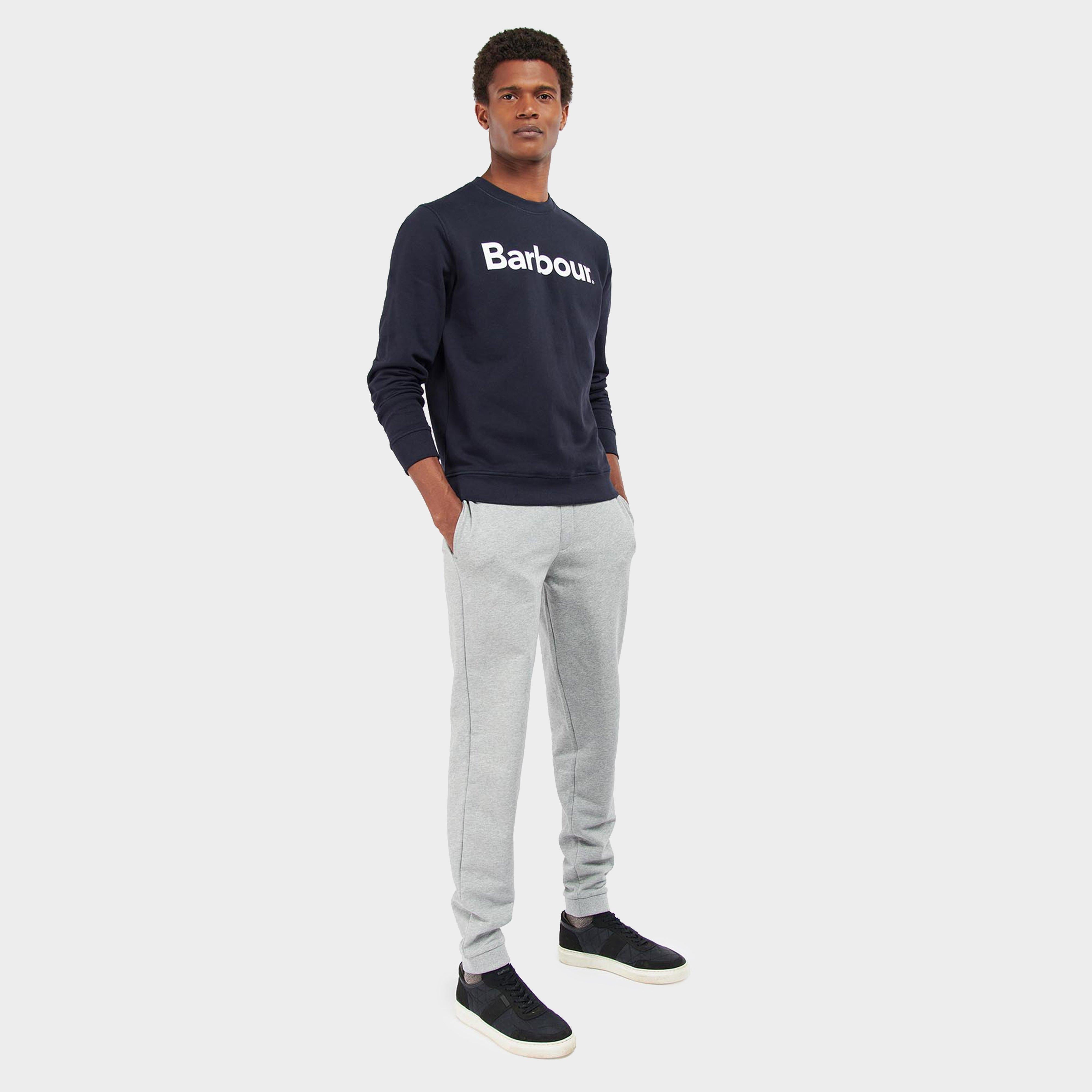 Mens Logo Crew-Neck Sweatshirt Navy