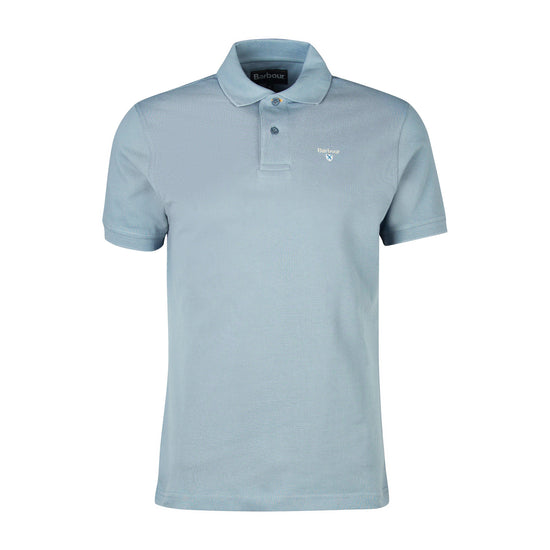 Mens Sports Polo Shirt Washed Blue