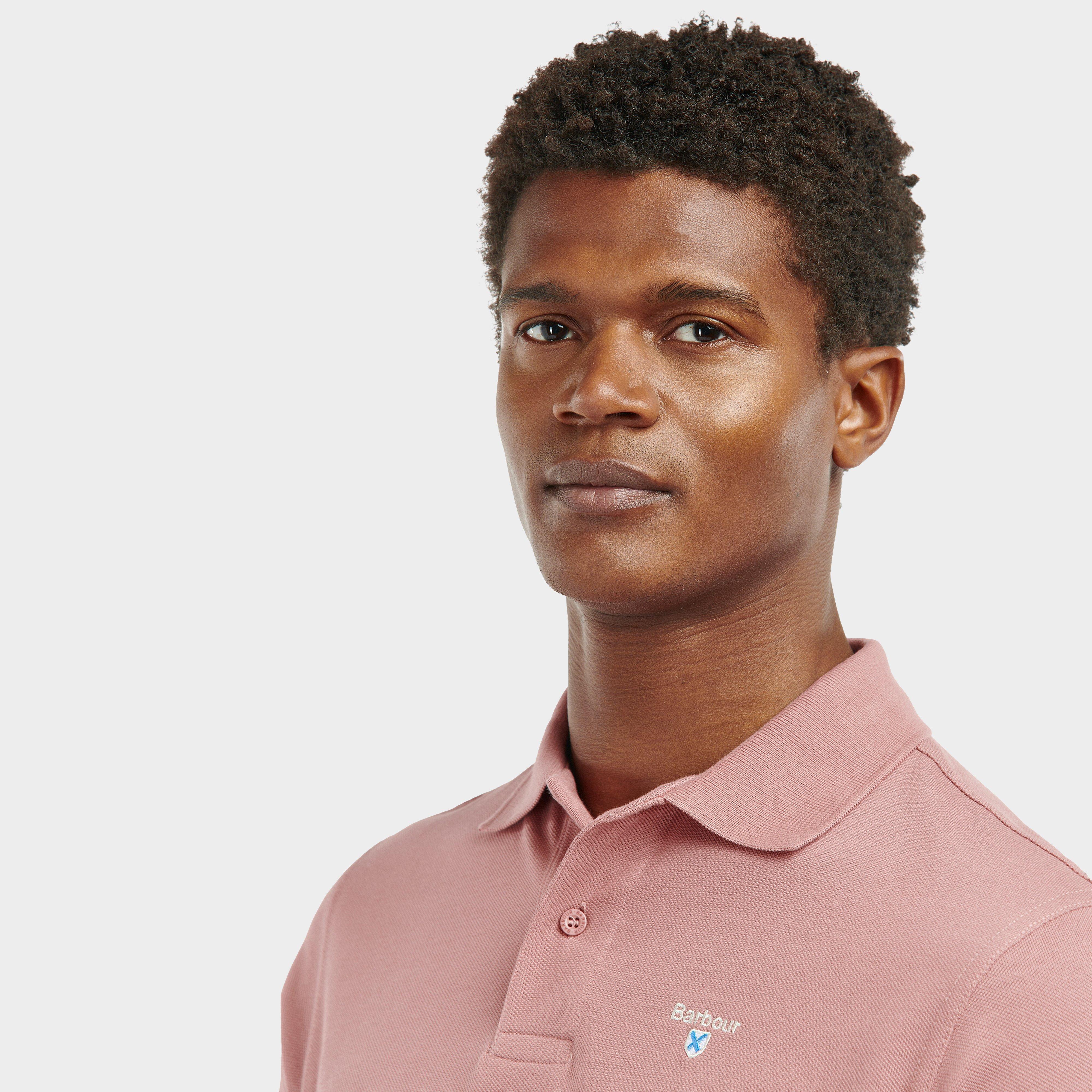 Mens Sports Polo Shirt Pink