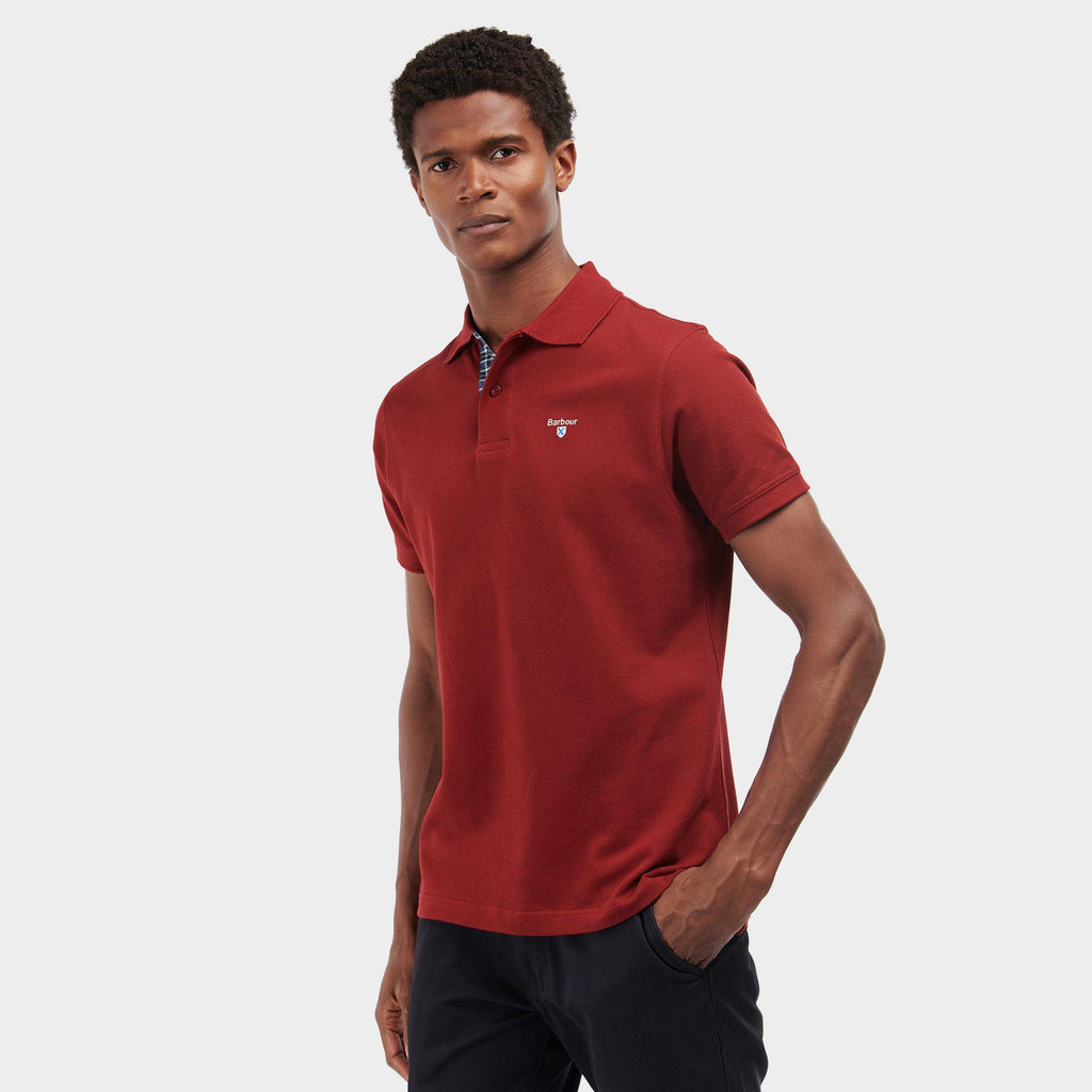 Mens Tartan Qique Polo Shirt Wine