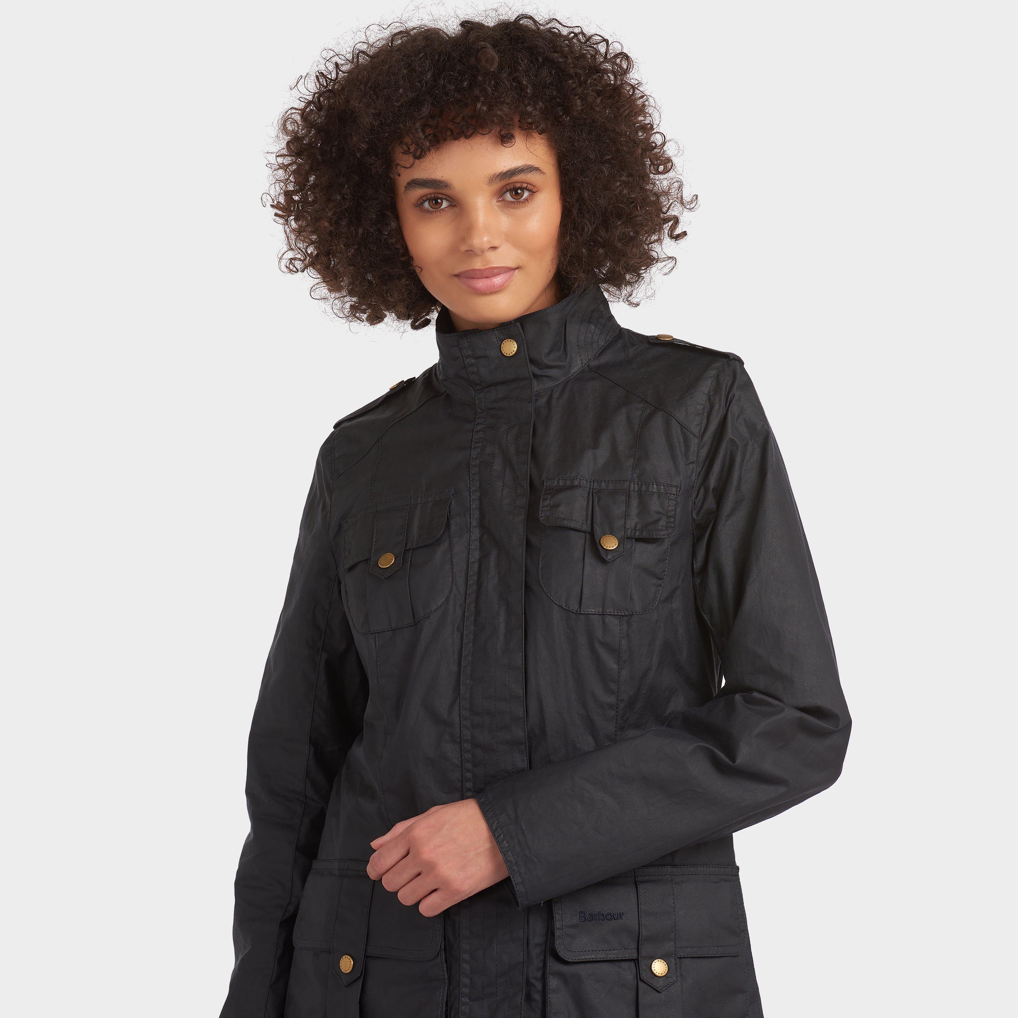 Womens Lightweight Defence Waxed Cotton Jacket Navy
