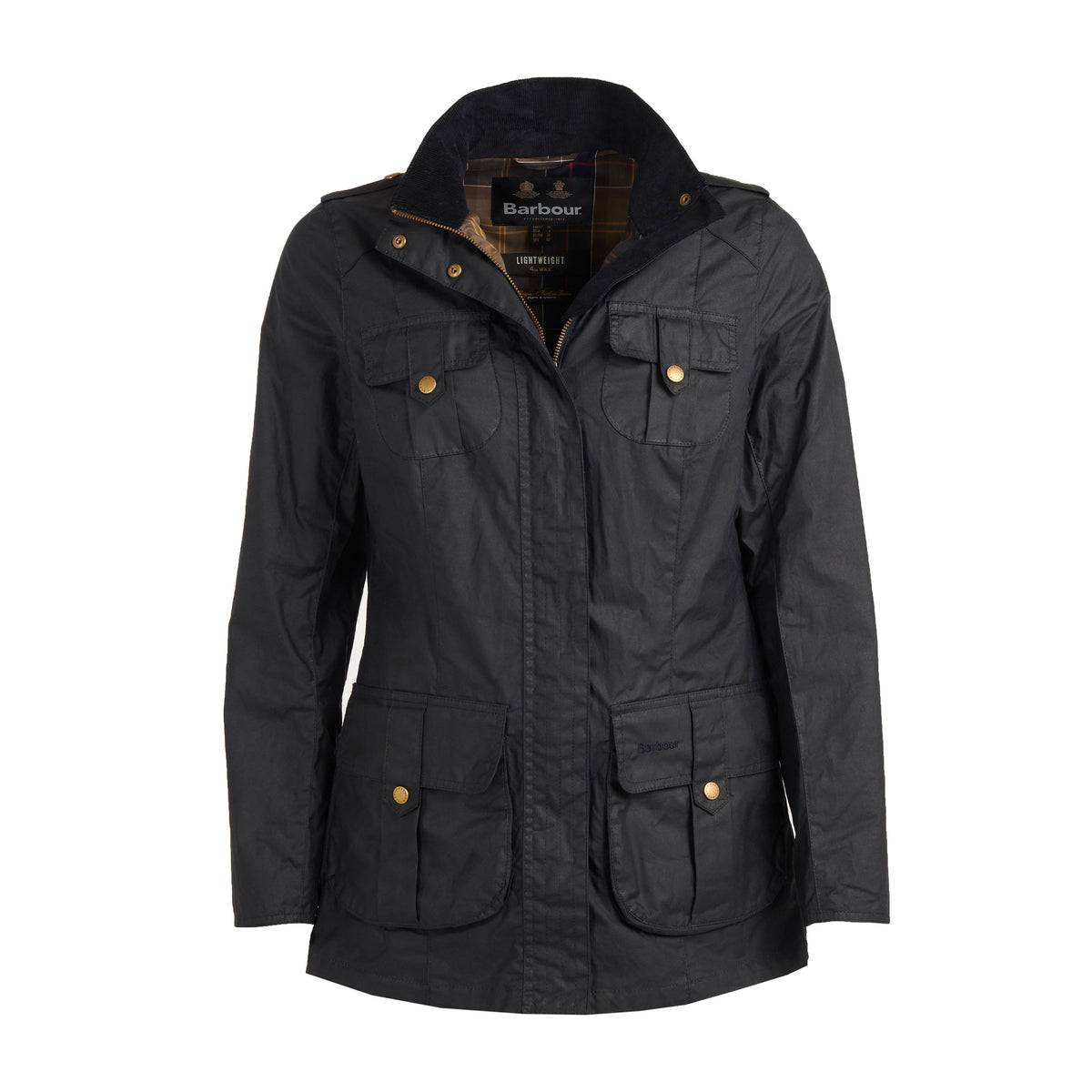 Womens Lightweight Defence Waxed Cotton Jacket Navy
