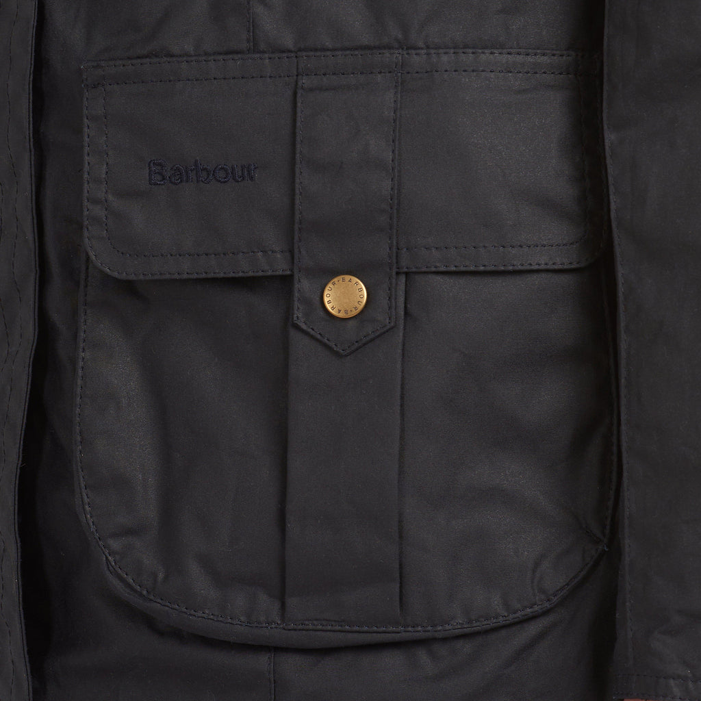 Womens Lightweight Defence Waxed Cotton Jacket Navy