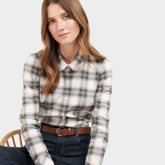 Womens Daphne Shirt Cloud Olive Check