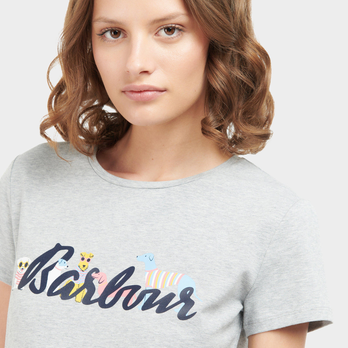 Womens Southport T-Shirt Light Grey Marl