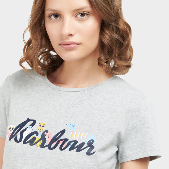 Womens Southport T-Shirt Light Grey Marl