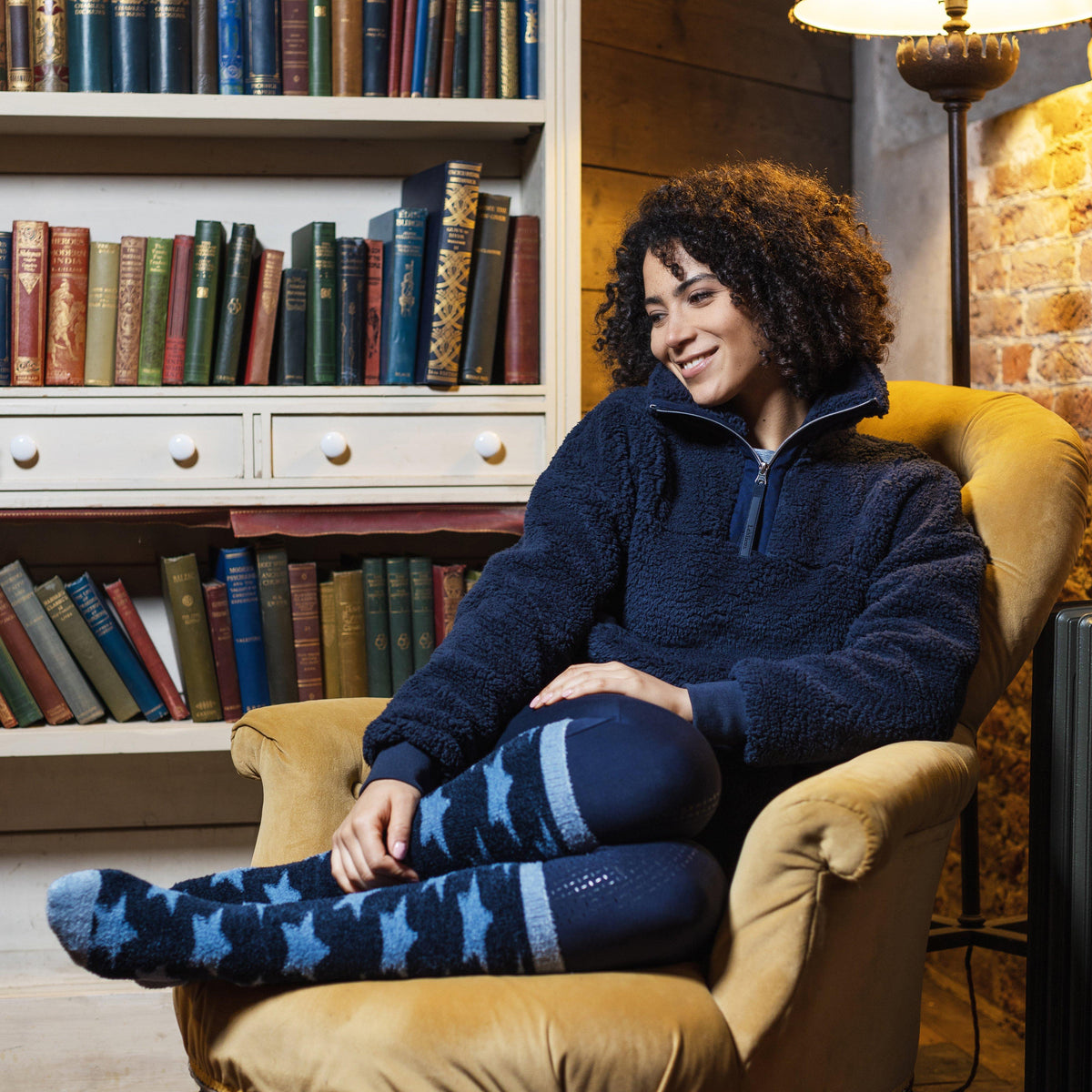 Sasha Star Fluffies Socks Atlantic