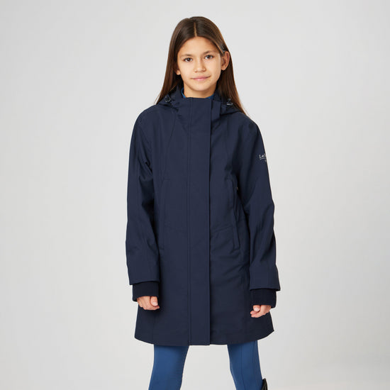 Young Rider Junior Pro Waterproof Coat Navy