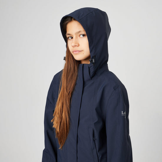 Young Rider Junior Pro Waterproof Coat Navy