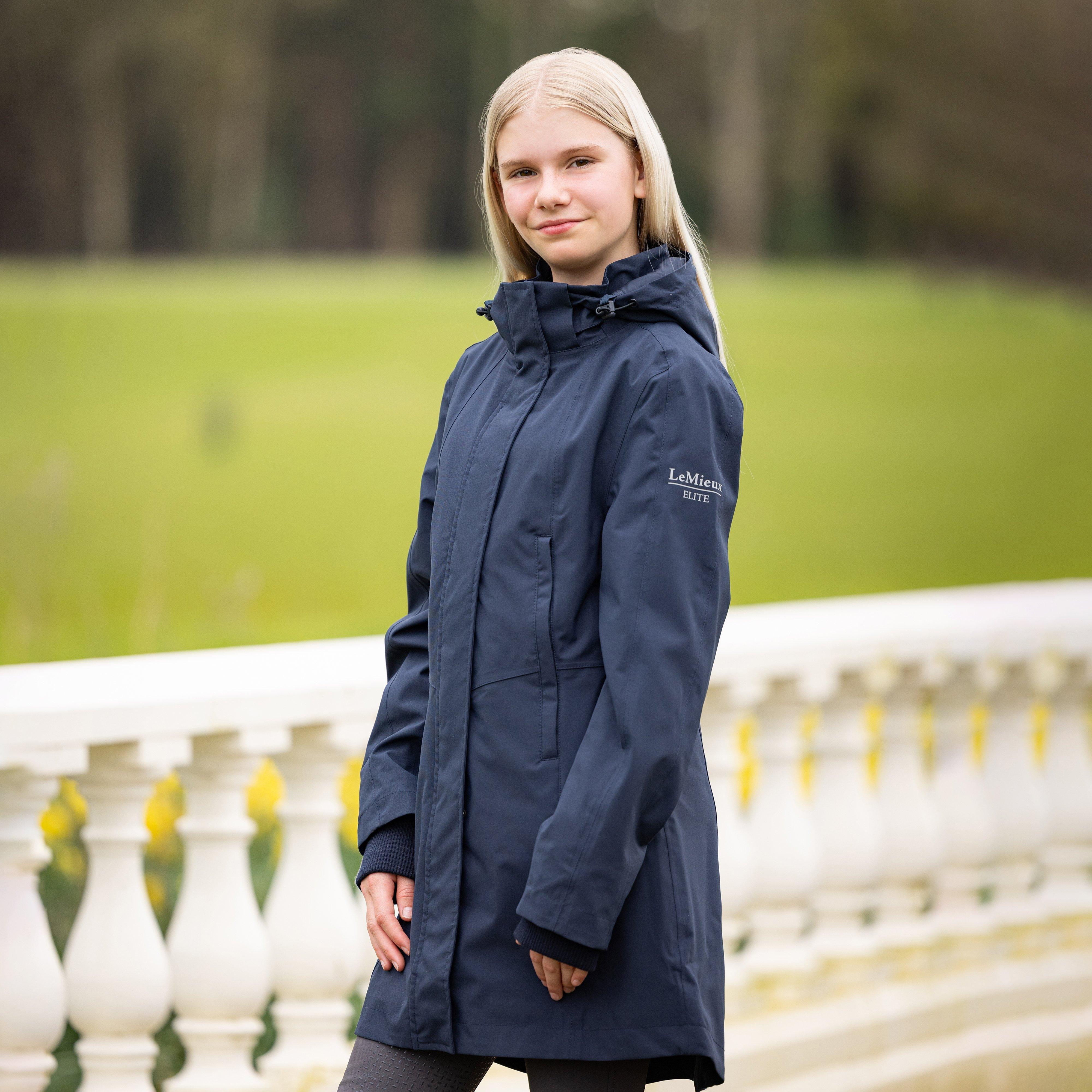 Young Rider Junior Pro Waterproof Coat Navy