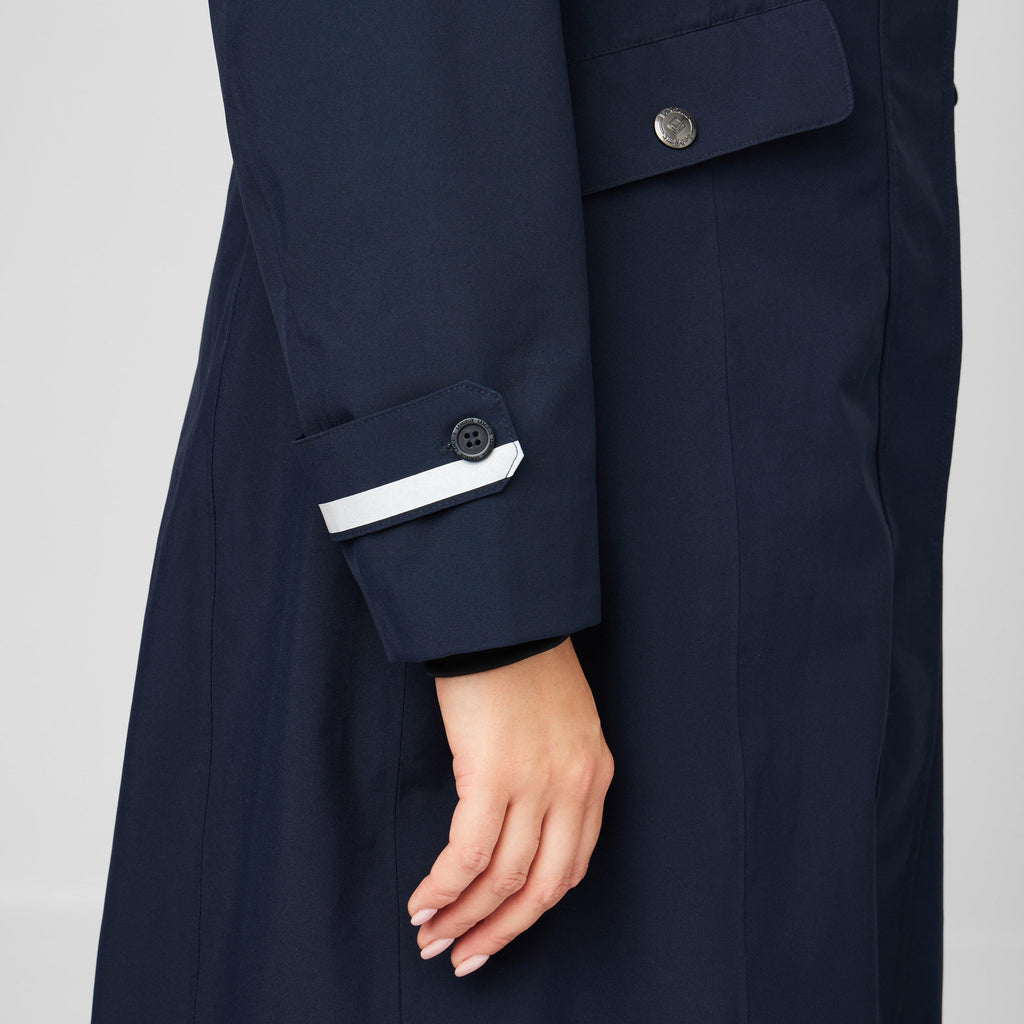 Womens Amelie Waterproof Lightweight Riding Coat Navy
