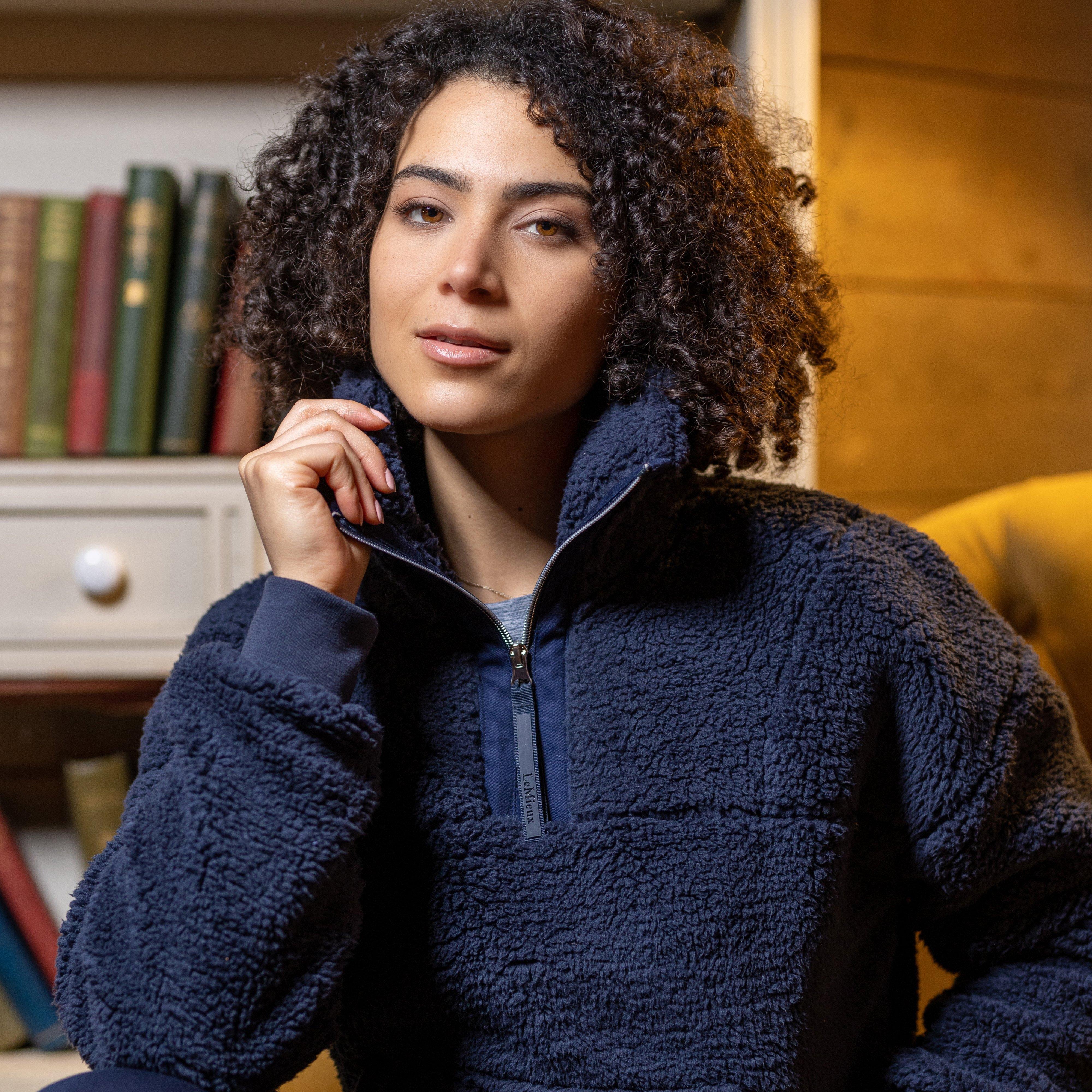 Womens Tara Teddy Fleece Navy