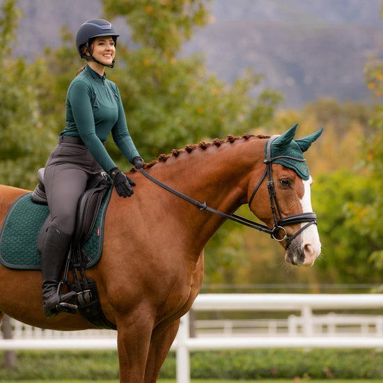 Classique Suede Dressage Saddle Pad Spruce