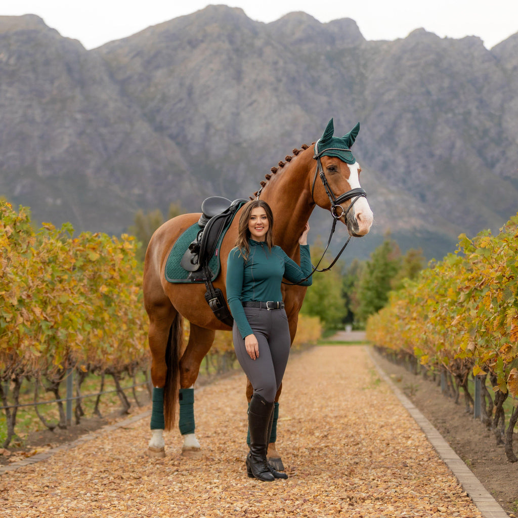 Classique Suede Dressage Saddle Pad Spruce