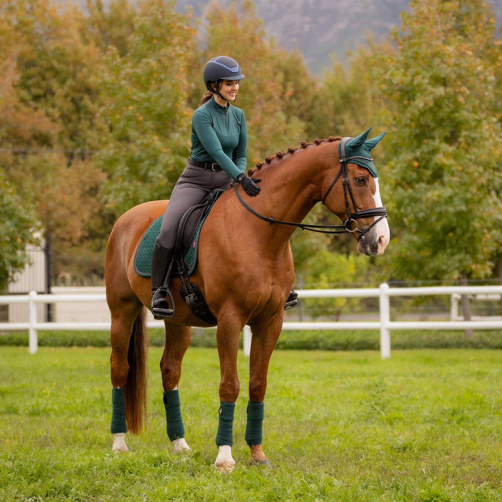 Classique Suede Dressage Saddle Pad Spruce