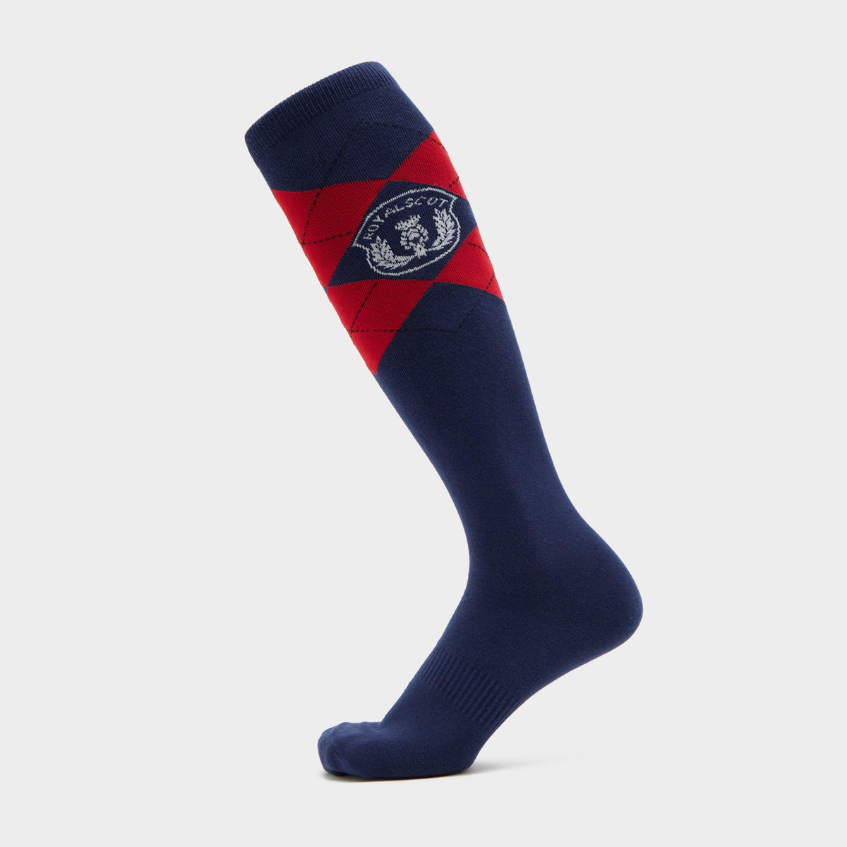 Womens Argyle Riding Socks Navy/Red