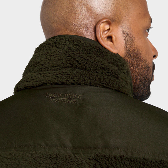 Mens Sherpa Fleece Gilet Green
