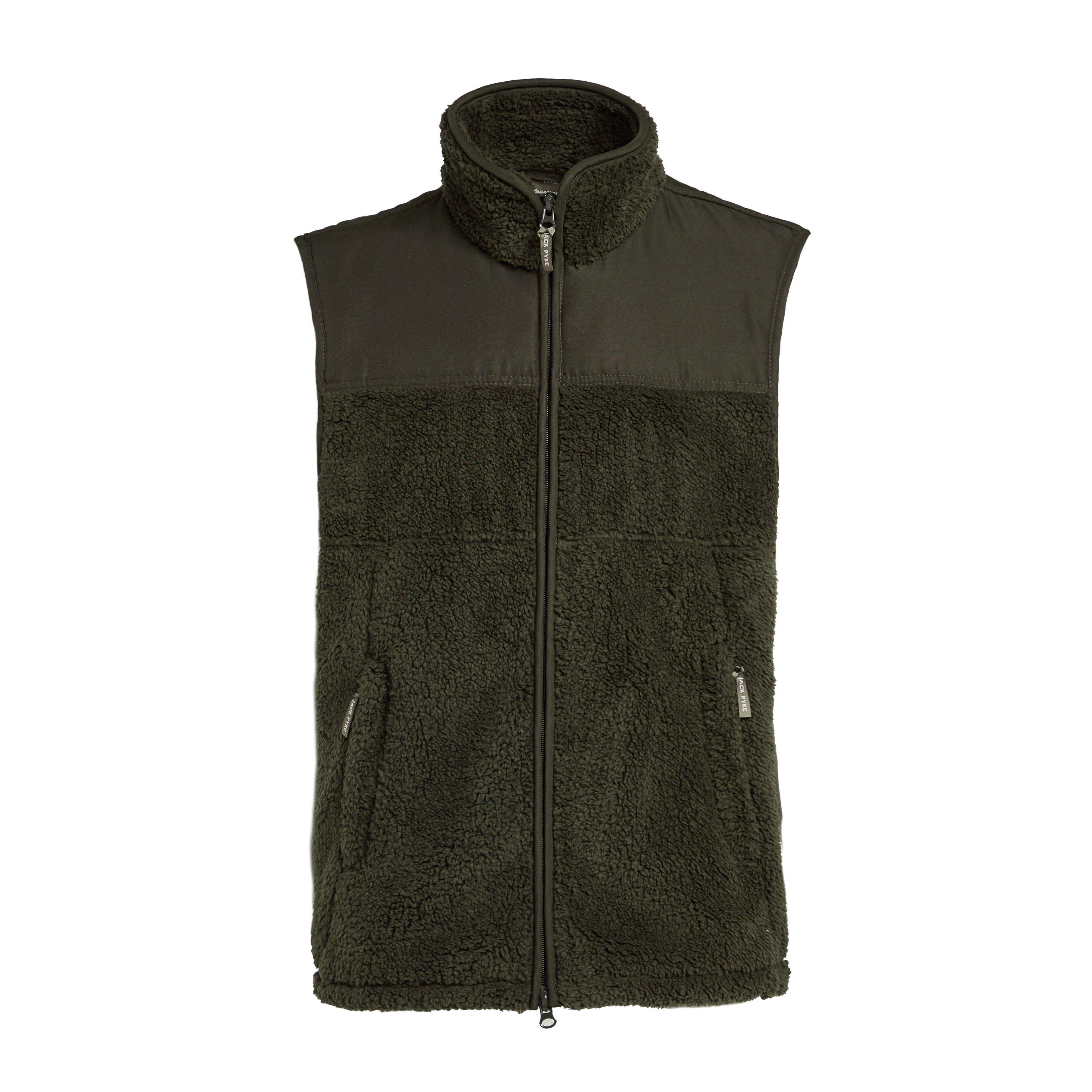 Mens Sherpa Fleece Gilet Green