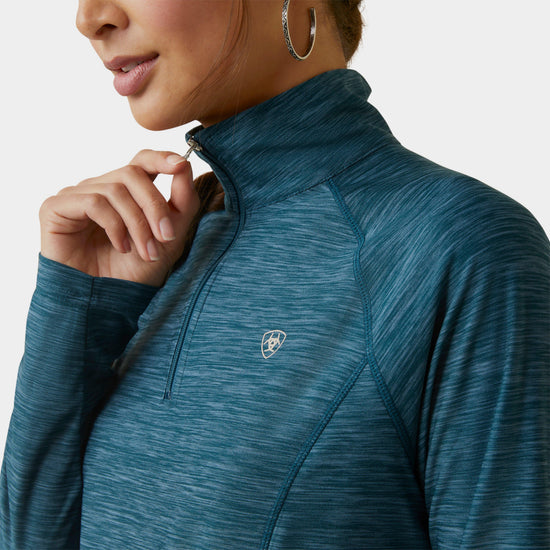Womens Laguna 1/4 Zip Top Reflecting Pond