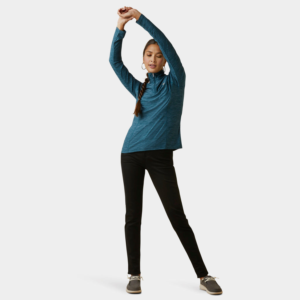 Womens Laguna 1/4 Zip Top Reflecting Pond