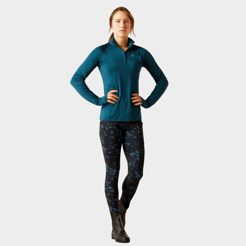 Womens Lowell 2.0 1/4 Zip Base Layer Reflecting Pond