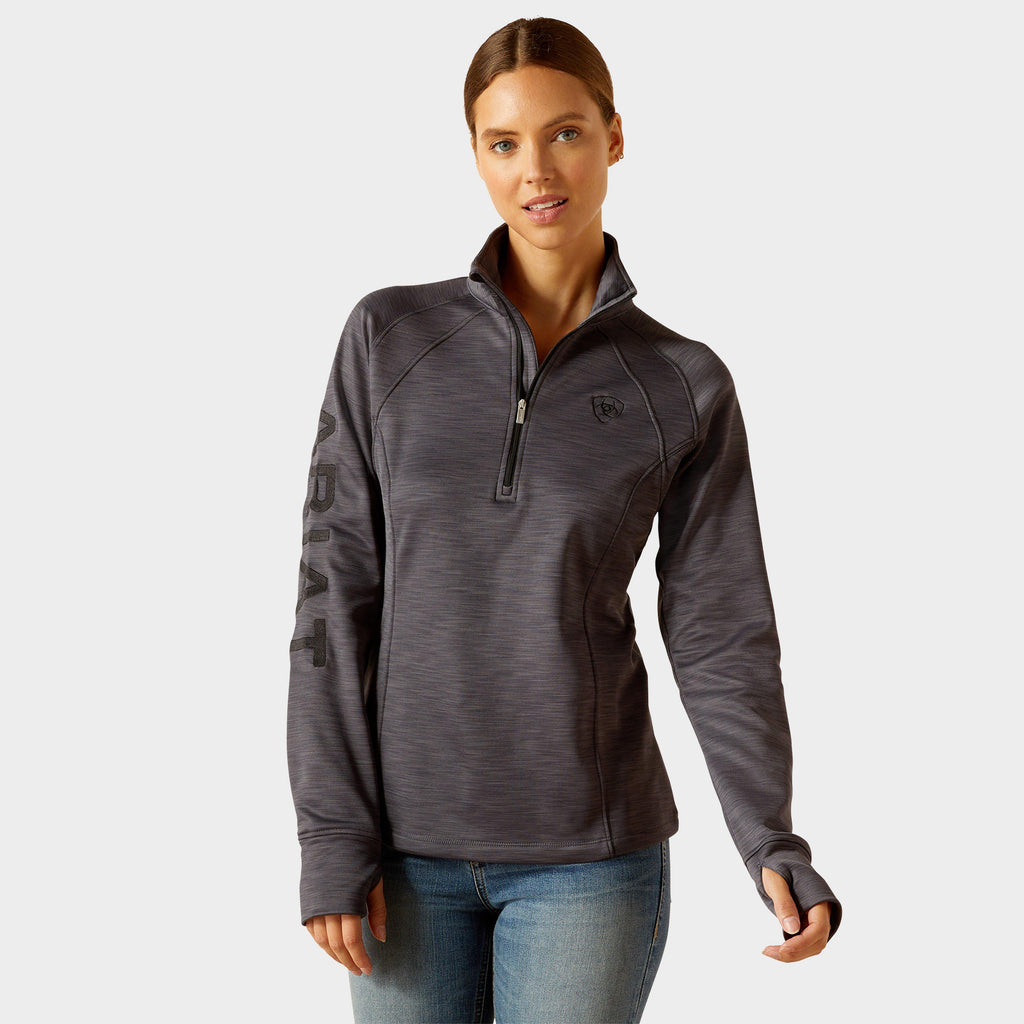 Womens Tek Team 1/2 Zip Sweatshirt Ebony